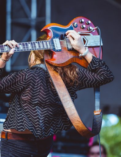 Guitarrist performs onstage at Zilker Park during Austin City Limits